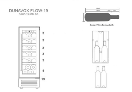 Винный шкаф Dunavox DAUF-19.58SS